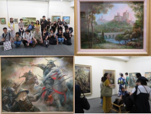 鶴岡孝夫油絵展写真